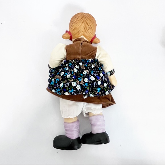 Pair Hansel & Gretel Porcelain String Jointed Dolls Hummel Goebel By Oumlet - Picture 8 of 10